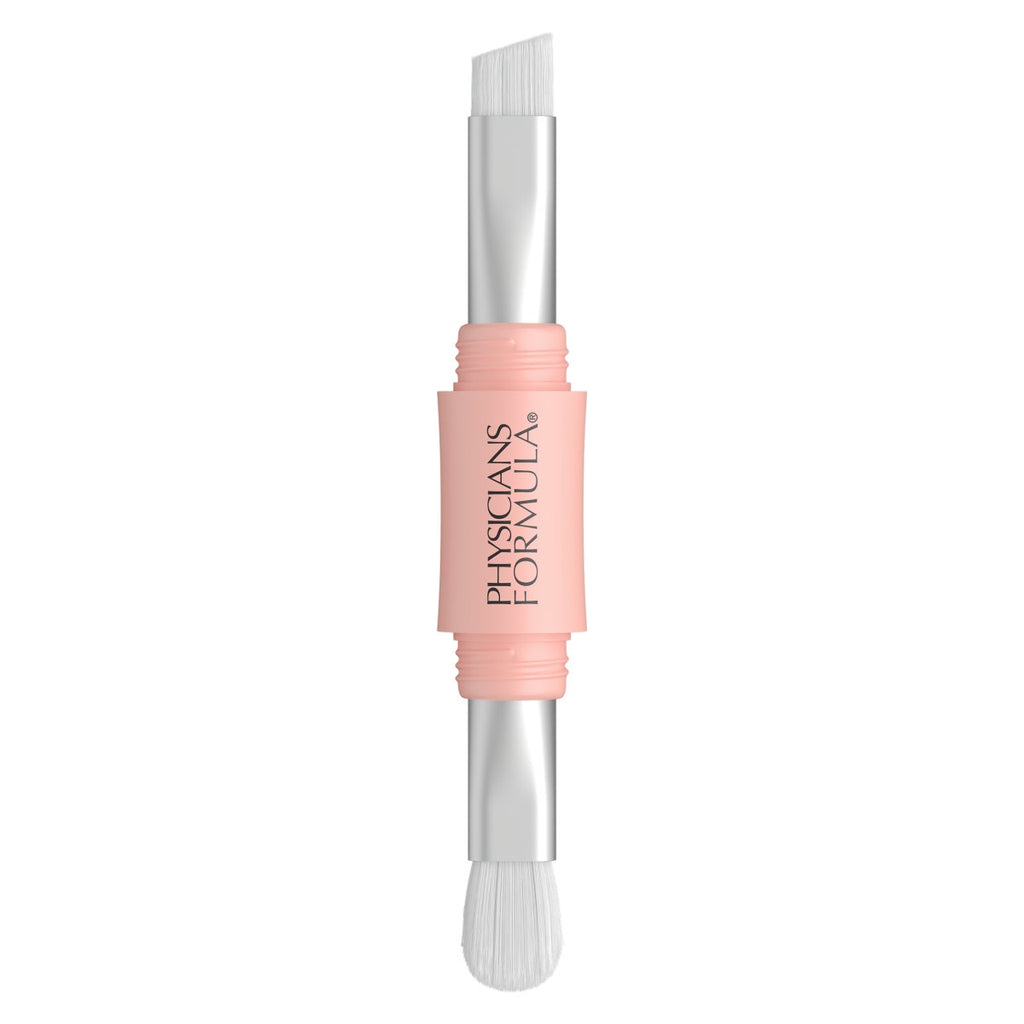 4-in-1 Makeup Brush Open Front View of eyeliner and eyeshadow brushes on white background
