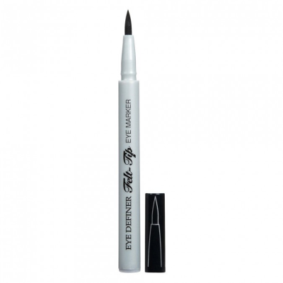 Eye Definer Felt Tip Eye Marker, front open product view in shade Ultra Black on white background