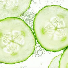 Cucumber slices in water