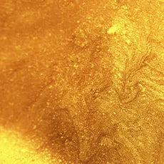 Powdered gold in a liquid