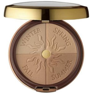 Bronze Booster Glow-Boosting Season-to-Season Bronzer, Light to Medium - Product front facing top view with lid open on a white background
