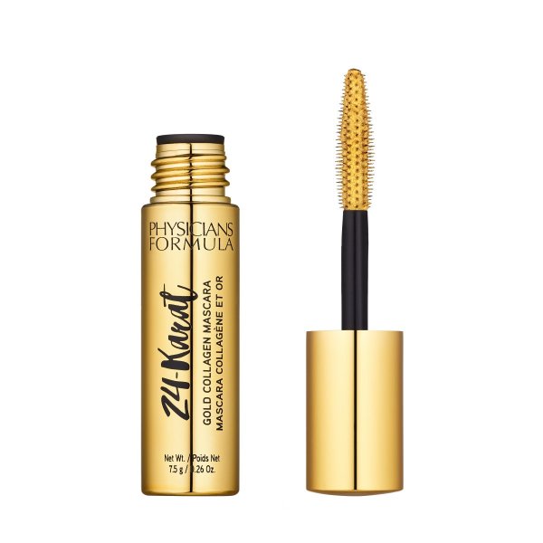 24-Karat Gold Collagen Face Palette Open Product View of mascara on white background