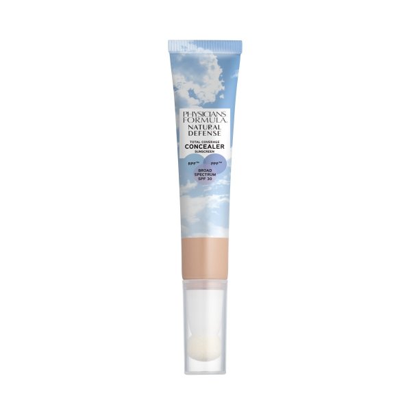 Natural Defense Total Coverage Concealer SPF 30 Front View in shade Light on white background