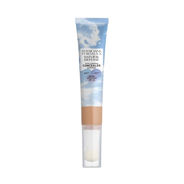 Natural Defense Total Coverage Concealer SPF 30 Front View in shade Light/Medium on white background