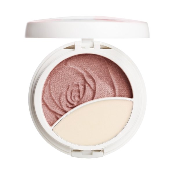 Rosé All Day Set & Glow Open Product View of balm in shade Brightening Rose on white background