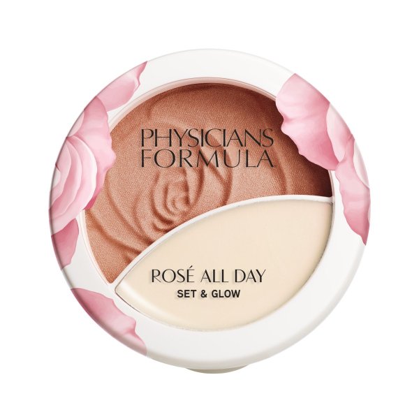 Rose All Day Set & Glow - Product front facing top view on a white background