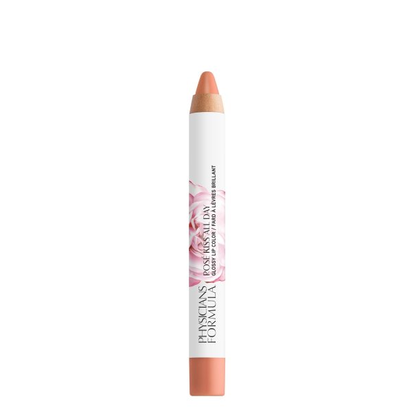 Rosé Kiss All Day Glossy Lip Color Open Product View in shade Sweet Nothings on white background