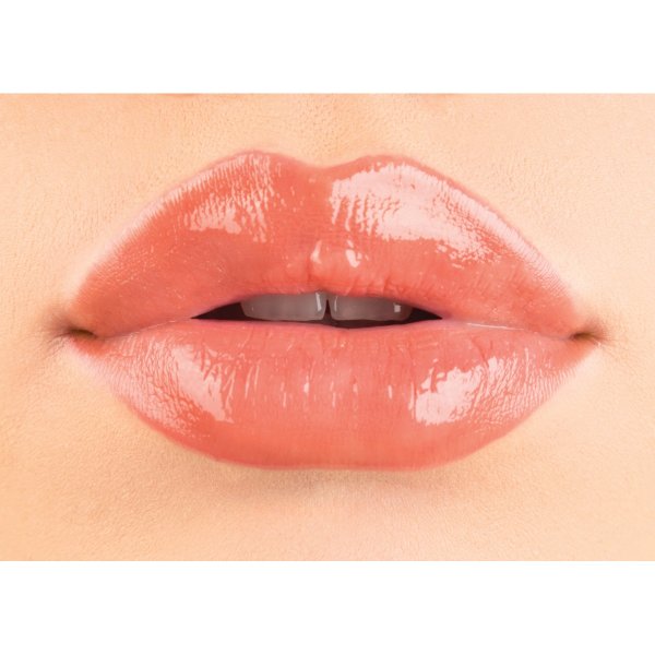 Rosé Kiss All Day Glossy Lip Color Model closeup of lips in shade Sweet Nothings