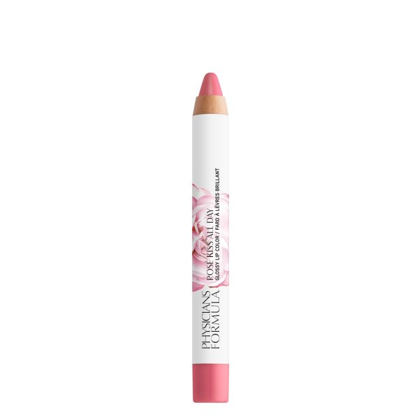 Rosé Kiss All Day Glossy Lip Color Open Product View in shade Blind Date on white background