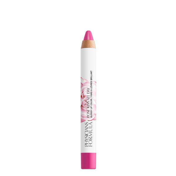 Rosé Kiss All Day Glossy Lip Color Open Product View in shade She's a Wild Rose
