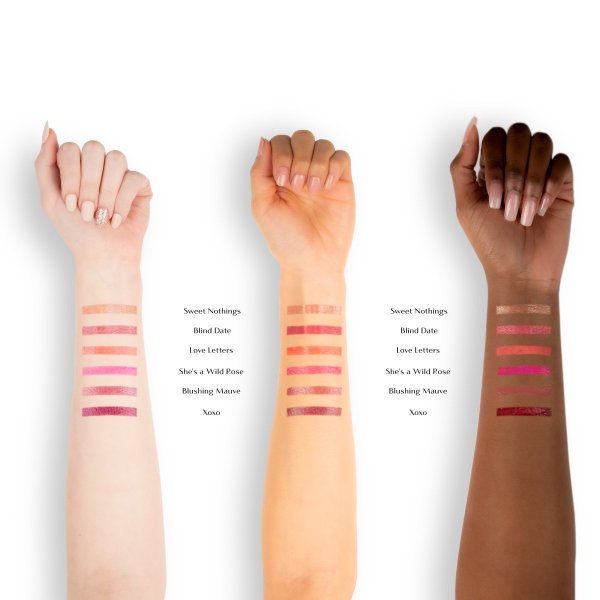 Rose Kiss All Day Glossy Lip Color Arm Swatches
