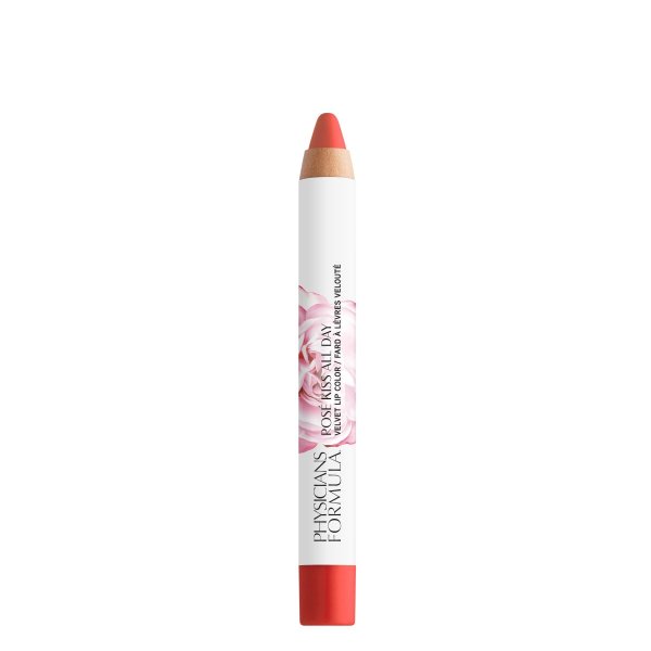Rose Kiss All Day Velvet Lip Color Open Product View in shade Hot Lips on white background