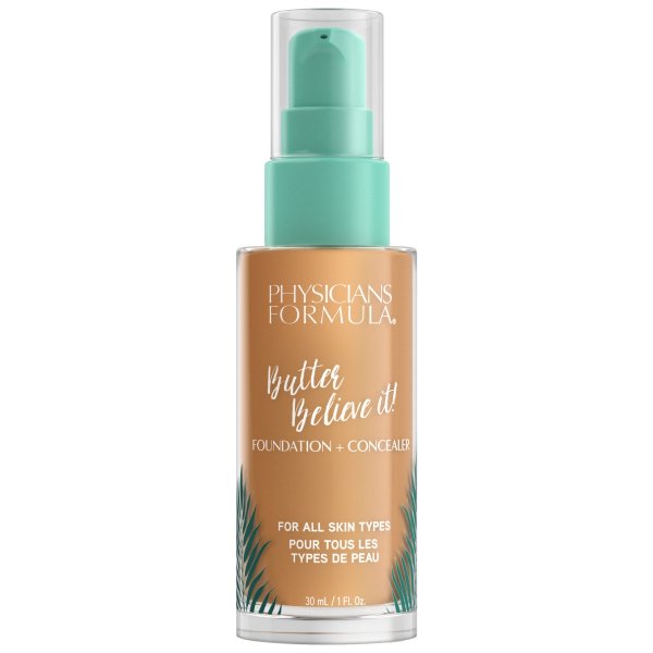 Butter Believe It! Foundation + Concealer Front View in shade Tan on white background