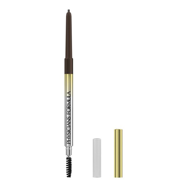 Eye Booster Slim Brow Pencil Open Product View in shade Medium Brown on white background