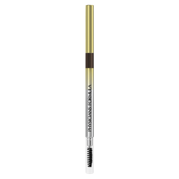 Eye Booster Slim Brow Pencil Front View in shade Medium Brown on white background