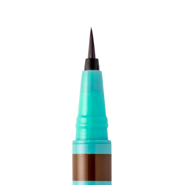 Butter Palm Feathered Micro Brow Pen in shade Universal Brown close up of micro brush tip