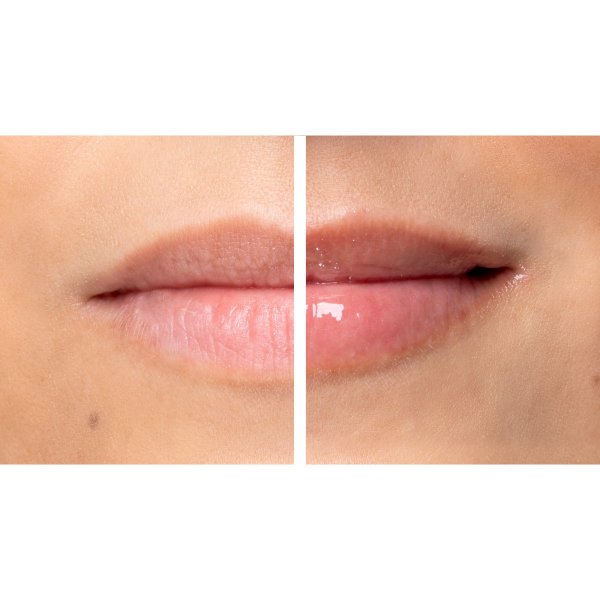 Mineral Wear® Diamond Plumper Model Before & After, closeup of model's lips