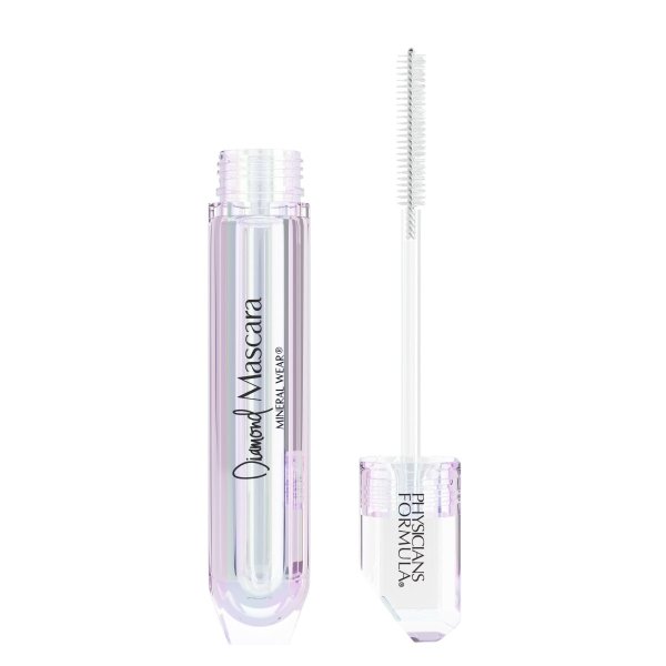 Mineral Wear Diamond Mascara Open Product View in shade Clear on white background