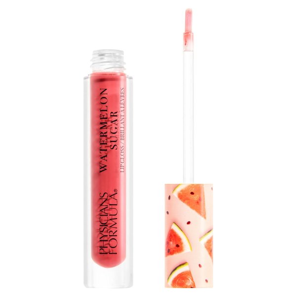 Murumuru Watermelon Sugar Lip Gloss Open Product View in shade Sweet on white background