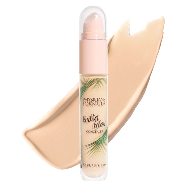 1712792 Butter Glow Concealer | front product view and swatch shade Fair-to-Light on white background