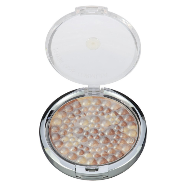Powder Palette Mineral Glow Pearls Open Product View in shade Light Bronze Pearl on white background