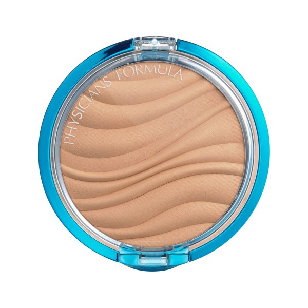 Mineral Wear Talc-Free Mineral Makeup Airbrushing Pressed Powder SPF 30 Front View in shade Beige on white background