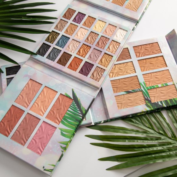 Butter Holi-Fame Collection with palms on white background