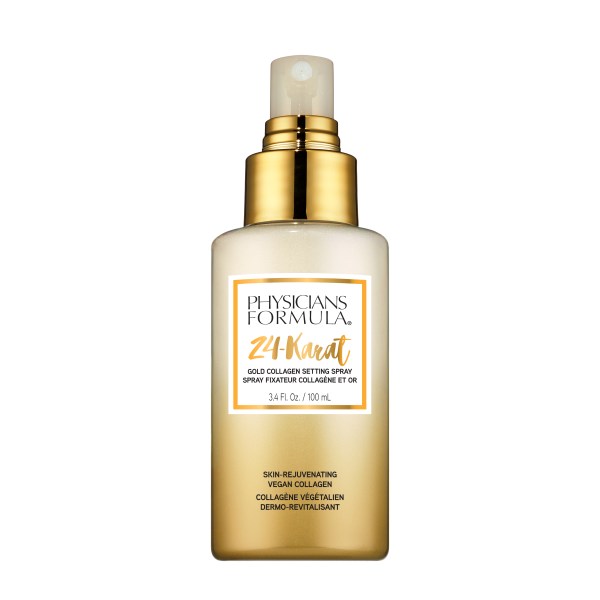 24-Karat Gold Collagen Setting Spray Open Product View on white background
