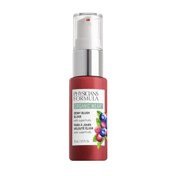 Organic Wear Dewy Blush Elixir Front View in shade Crushed Berries on white background