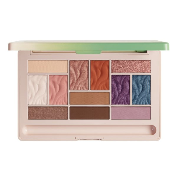 Murumuru Butter Eyeshadow Palette Open Product View in shade Tropical Days on white background