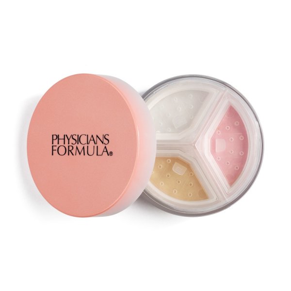PF11037 Mineral Wear 3-in-1 | open product view of 3 setting powders - bake, bright, set on white background