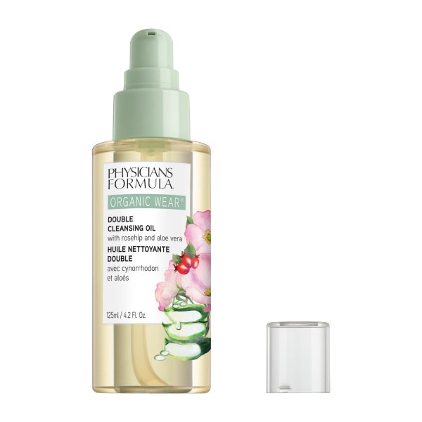 Organic Wear Double Cleansing Oil Open Product View on white background