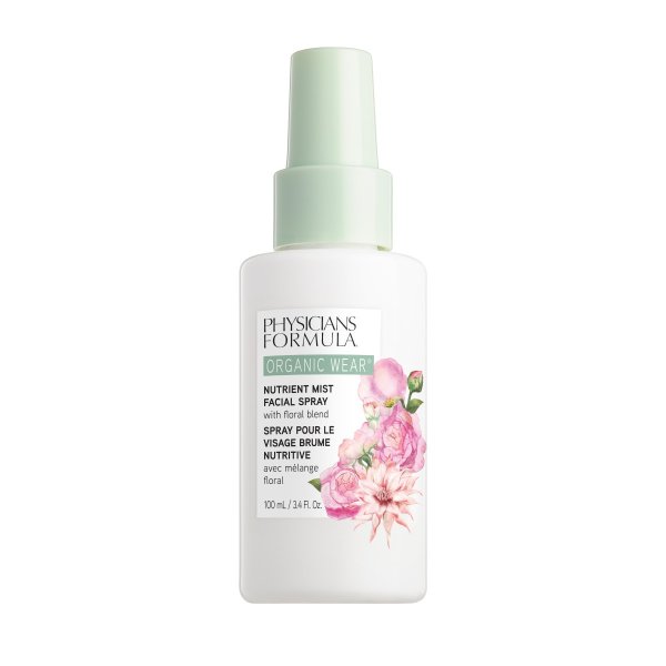 Organic Wear Nutrient Mist Facial Spray Front View on white background