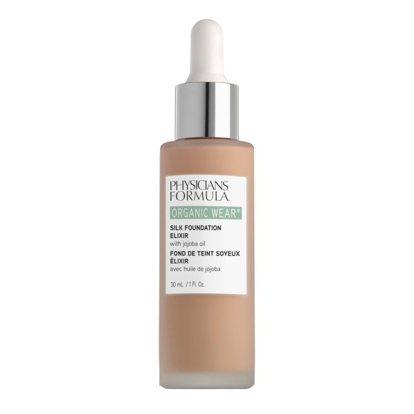 pf11062 Organic Wear Silk Foundation Elixir Front View in shade Light on white background