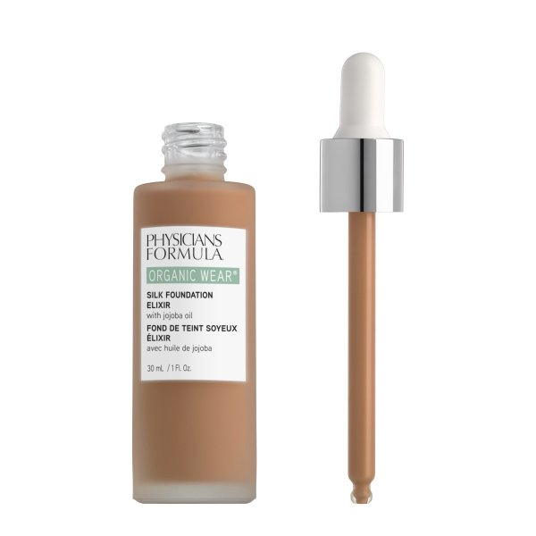 Organic Wear Silk Foundation Elixir Open Product View in shade Tan-to-Deep on white background