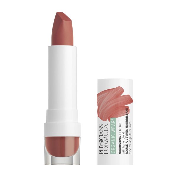 Organic Wear Nourishing Lipstick Open Product View in shade Buttercup on white background