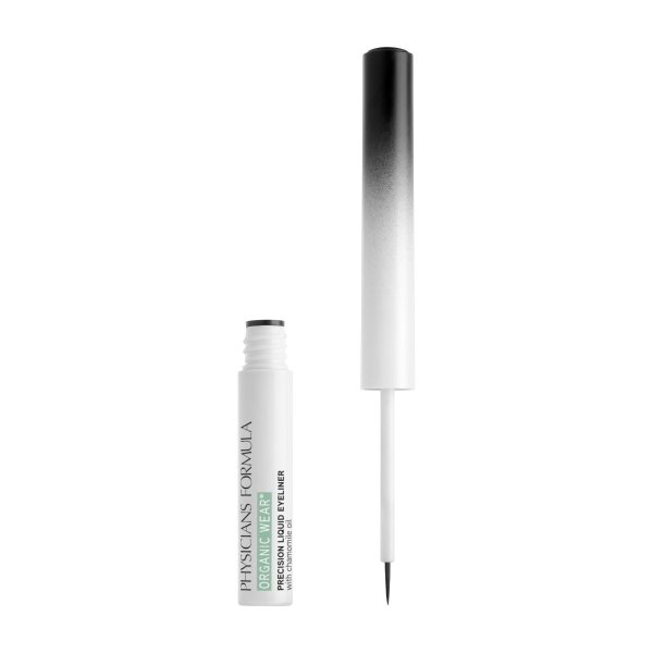 Organic Wear Precision Liquid Eyeliner Open Product View in shade Black on white background