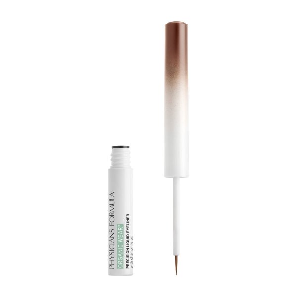 Organic Wear Precision Liquid Eyeliner Open Product View in shade Brown on white background